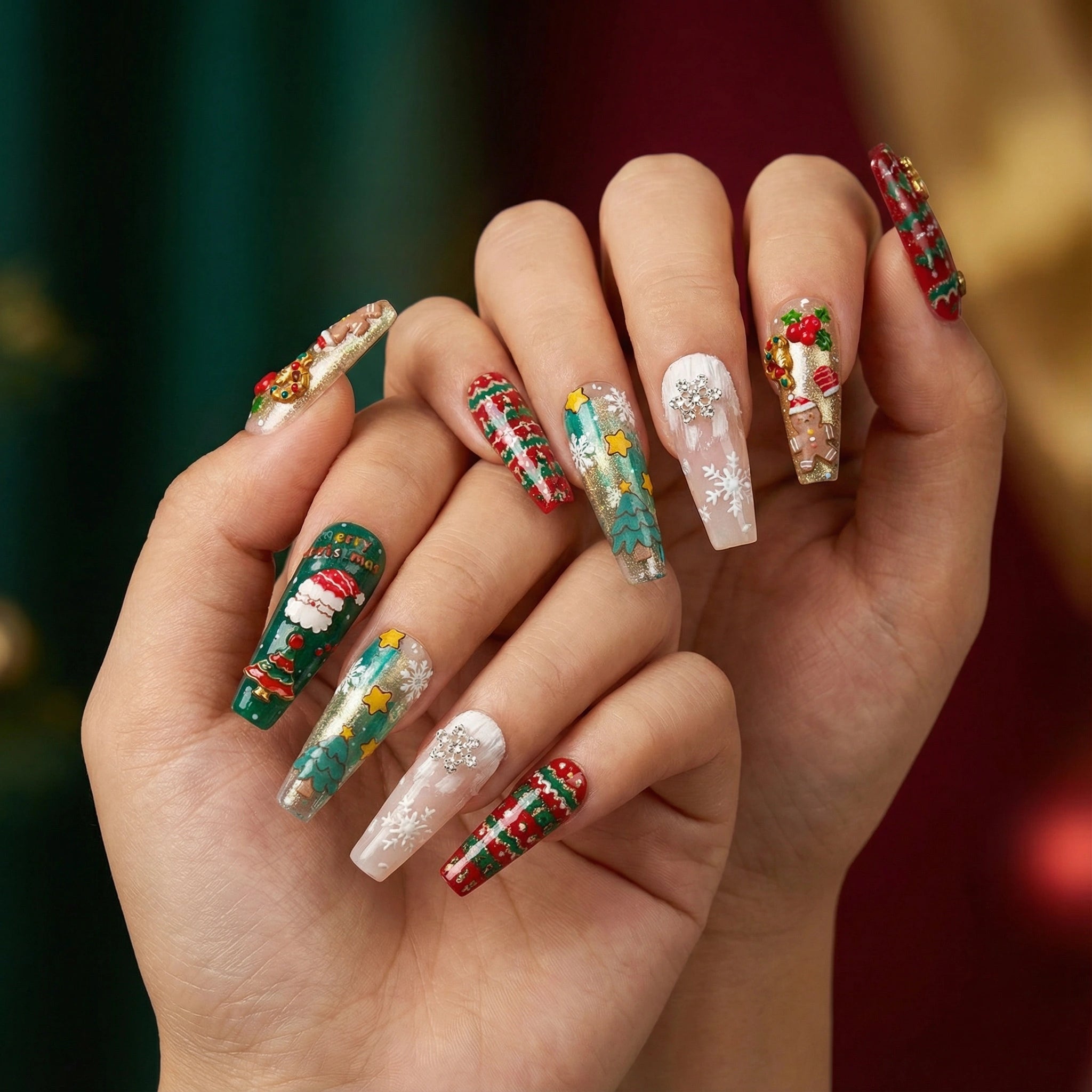 Christmas Cookie Nail Art – Festive Holiday Designs (377)