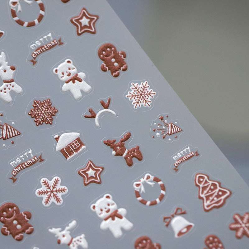 Gingerbread nail decal
