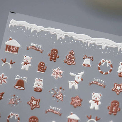 Reindeer nail stickers 