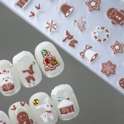 snowflakes nail stickers