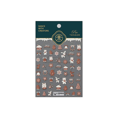 5D Gingerbread Nail Stickers