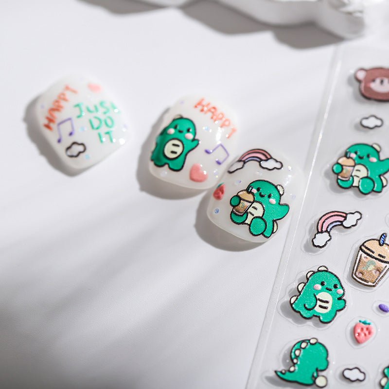 3D Dinosaur Nail Decals