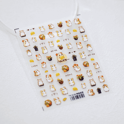3D Hamster Nail Art Stickers for Fun Nails