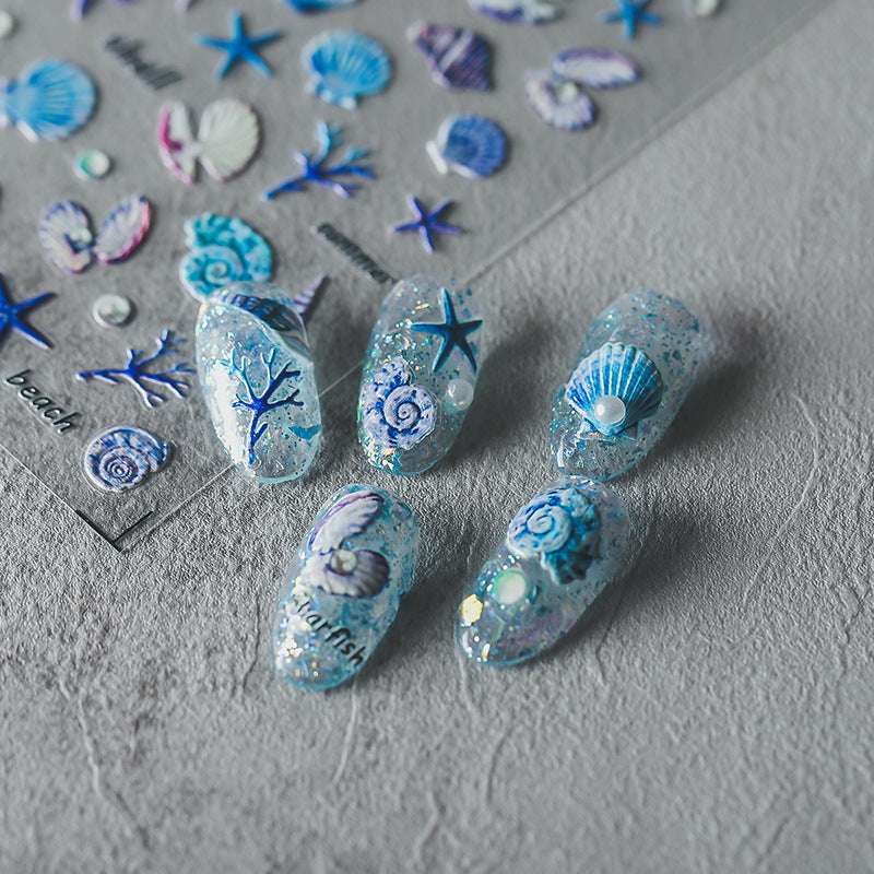 3D Shell Nail Stickers