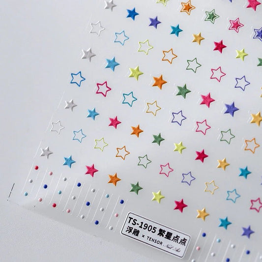 Hollow Star Nail Art Stickers