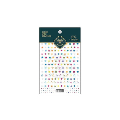 5D Colorful Star Nail Stickers, Point Nail Decals, Color Nail Decal, Embossed Nails (438) - TensorNailArt