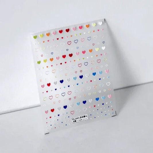 Mixed Size Heart Nail Stickers