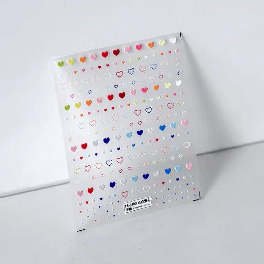 Mixed Size Heart Nail Stickers