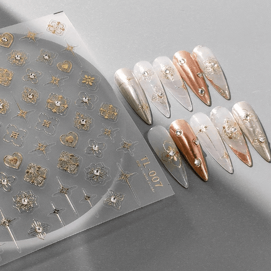 Gold Bohemian Nail Stickers