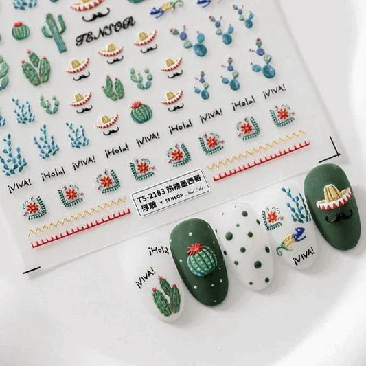 Cactus Nail stickers