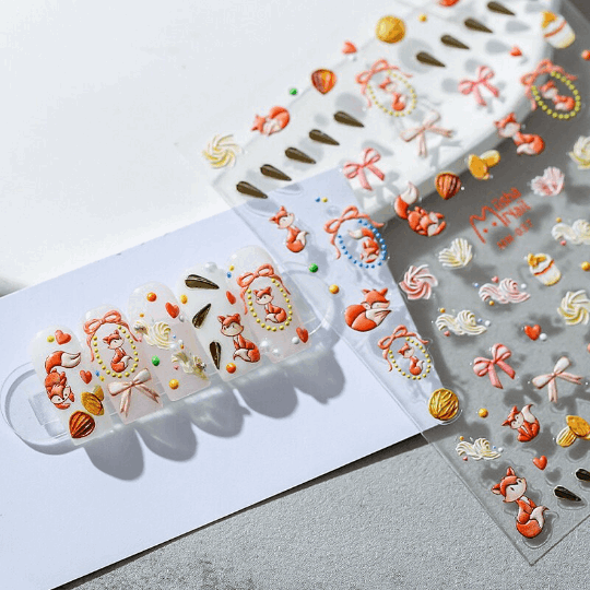 fox nail stickers​