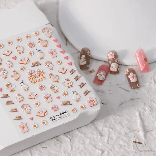 floral nail stickers