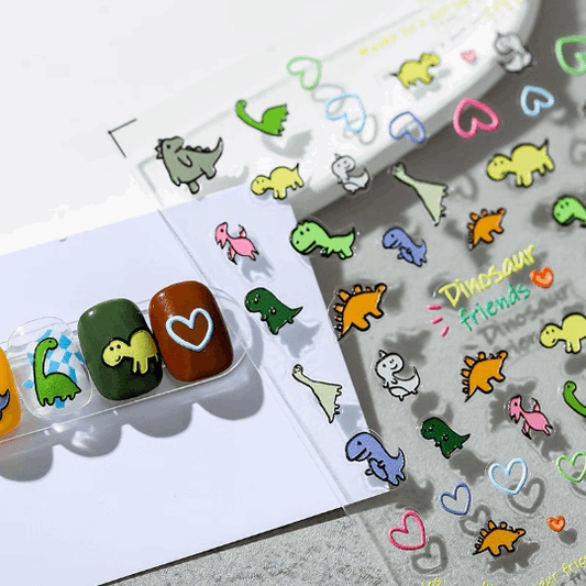 5D Dinosaur Nail Stickers