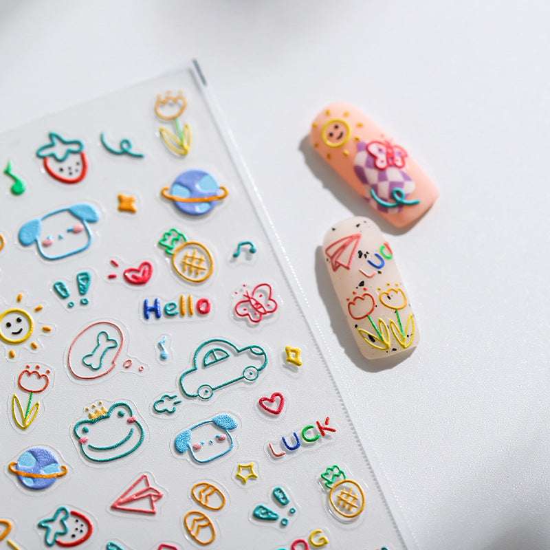 cartoon nail stickers
