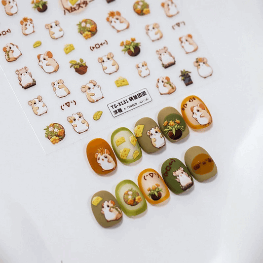 5D Hamster Nail Decal