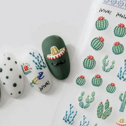 Cactus Nail Decals