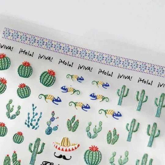 Green Plant Nail Stickers
