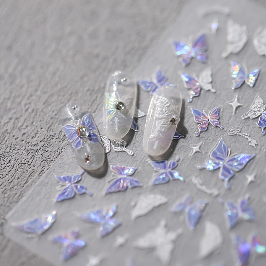 Holographic Butterfly Nail Stickers