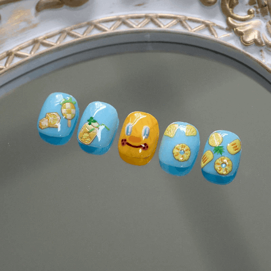 Pineapple Slices Nail Stickers