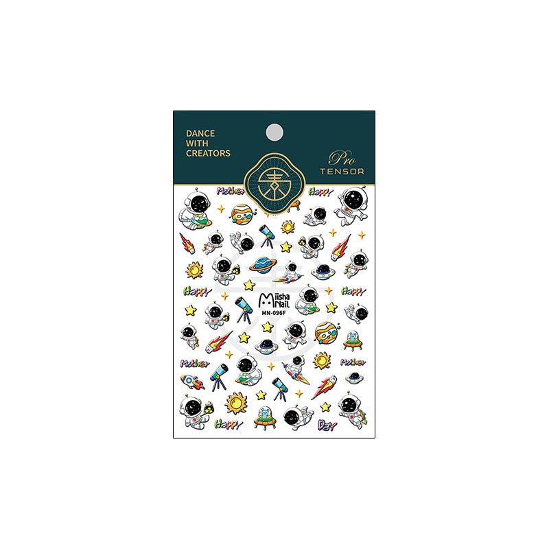 5D Spaceman Nail Stickers, Star Nail Decal (209) - TensorNailArt