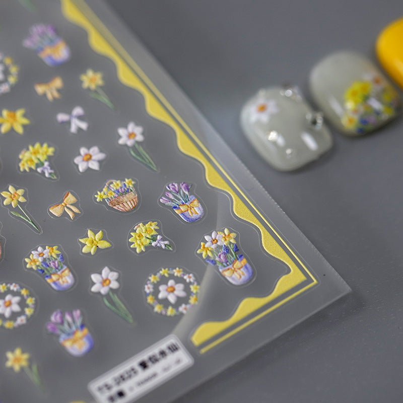 5D Daffodil Nail Stickers