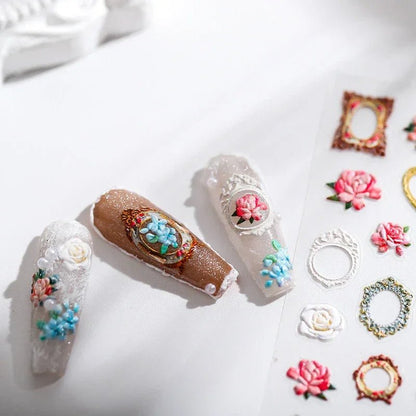 5D Frames Nails Art Stickers