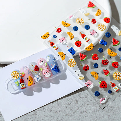 5D Fruits Nail Stickers
