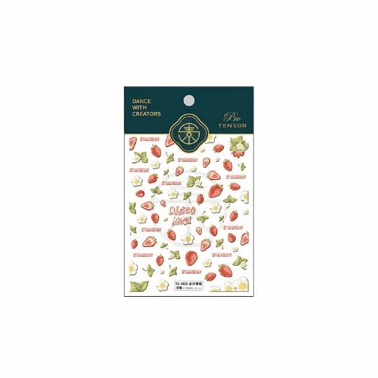 5D Strawberry Nail Art Stickers