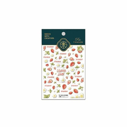 5D Strawberry Nail Art Stickers