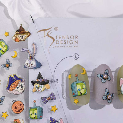Animal Halloween Nail Art Stickers
