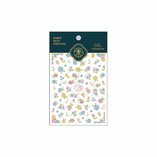 Blue Flowers Nail Stickers
