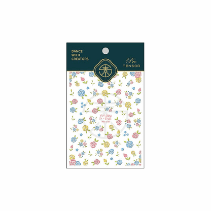 Blue Flowers Nail Stickers