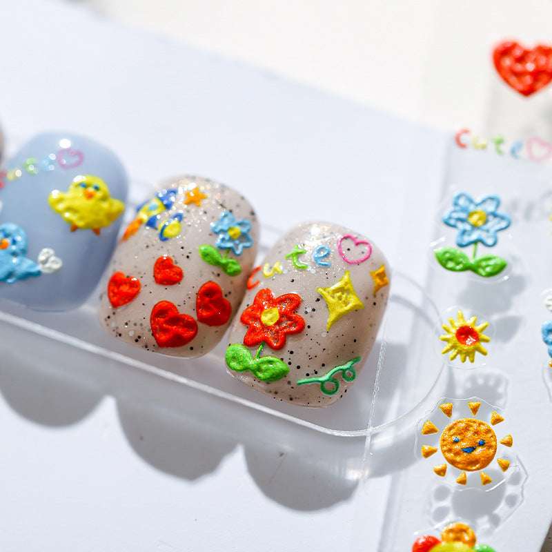 Bright Flower Nail Decals