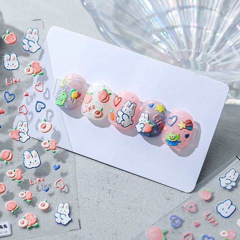 Peach Nail Stickers