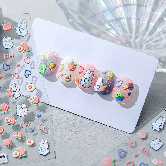Peach Nail Stickers