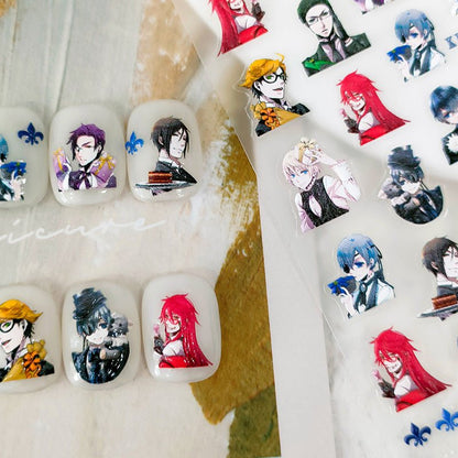 Embossed Cartoon Nail Stickers