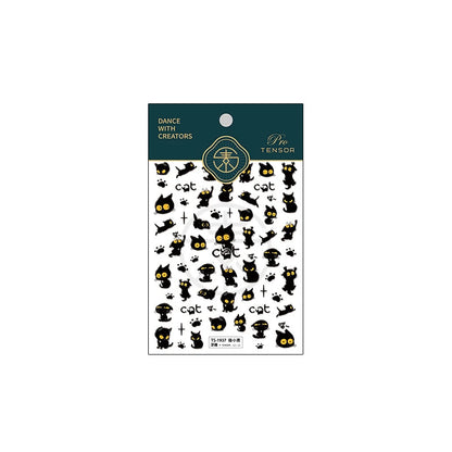 Cartoon cat nail stickers