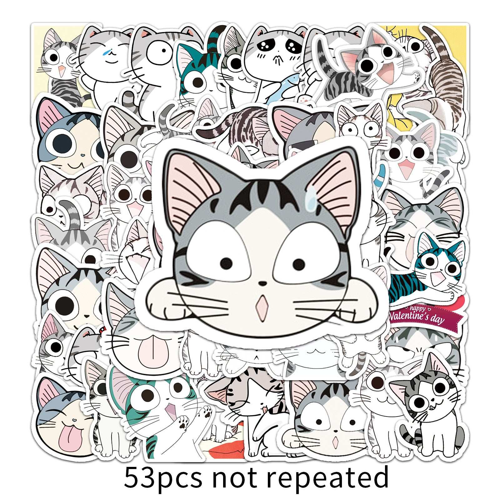 Cat Waterproof Vinyl Stickers, Cute Cat Stickers - TensorNailArt