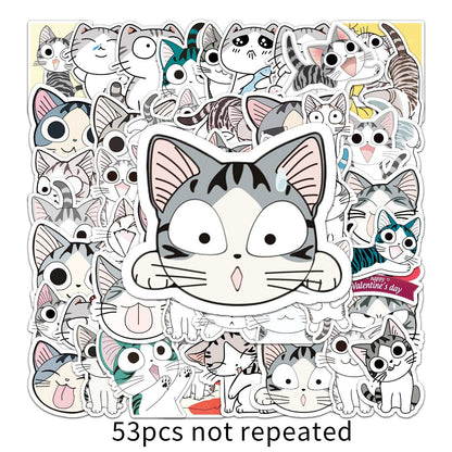 Cat Waterproof Vinyl Stickers, Cute Cat Stickers - TensorNailArt