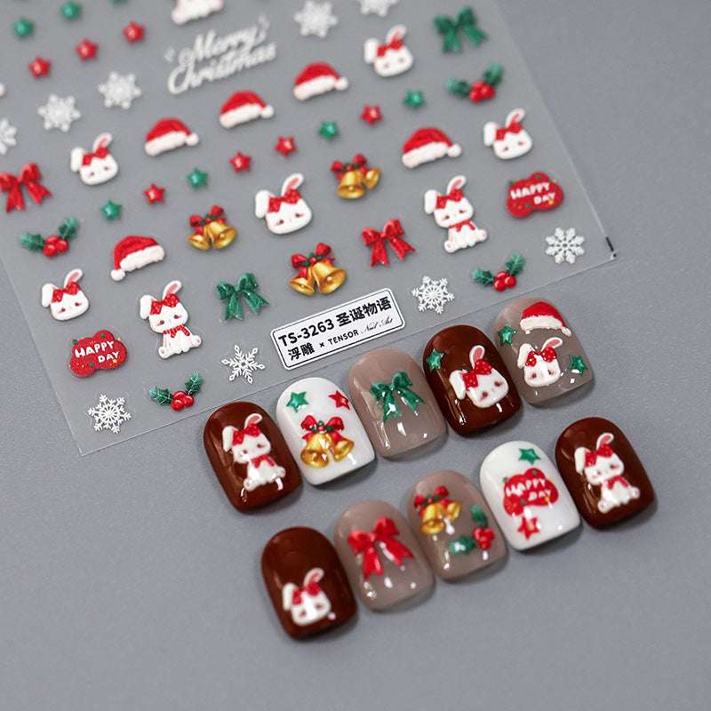 Christmas Bunny Nail Stickers