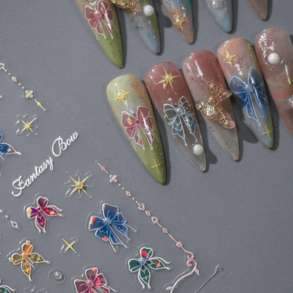 Colorful Bow Nail Stickers