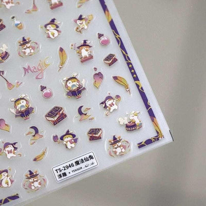 Cute Rabbit Nail Art Stickers