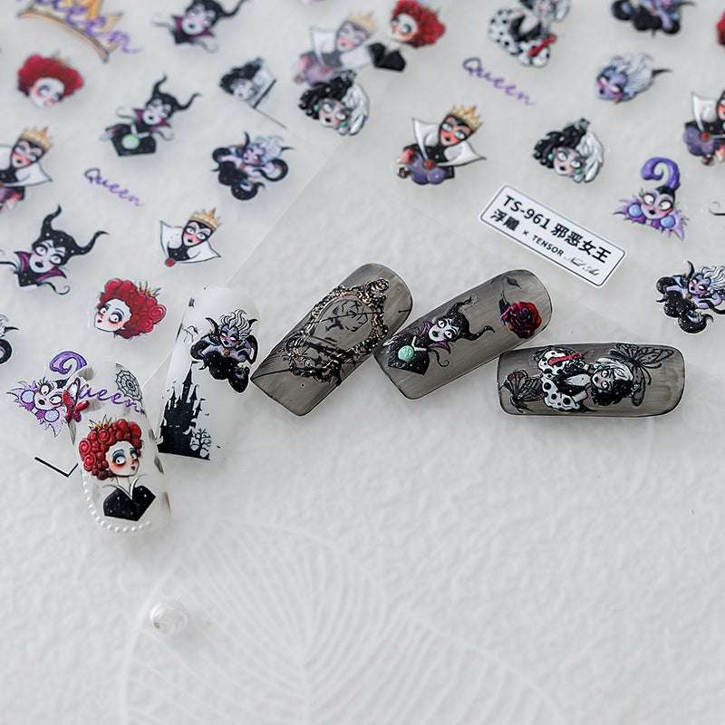 5D Evil Queen Nail Art Stickers
