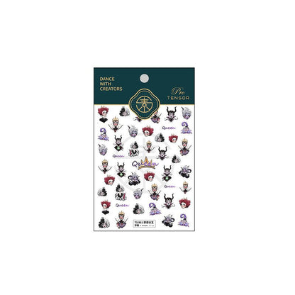 5D Evil Queen Nail Art Stickers, Character Nail Decals, Red Queen Nail (03) - TensorNailArt