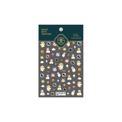 5D Spring Outing Duck Nail Art Stickers, Cartoon Nails Decal (63) - TensorNailArt