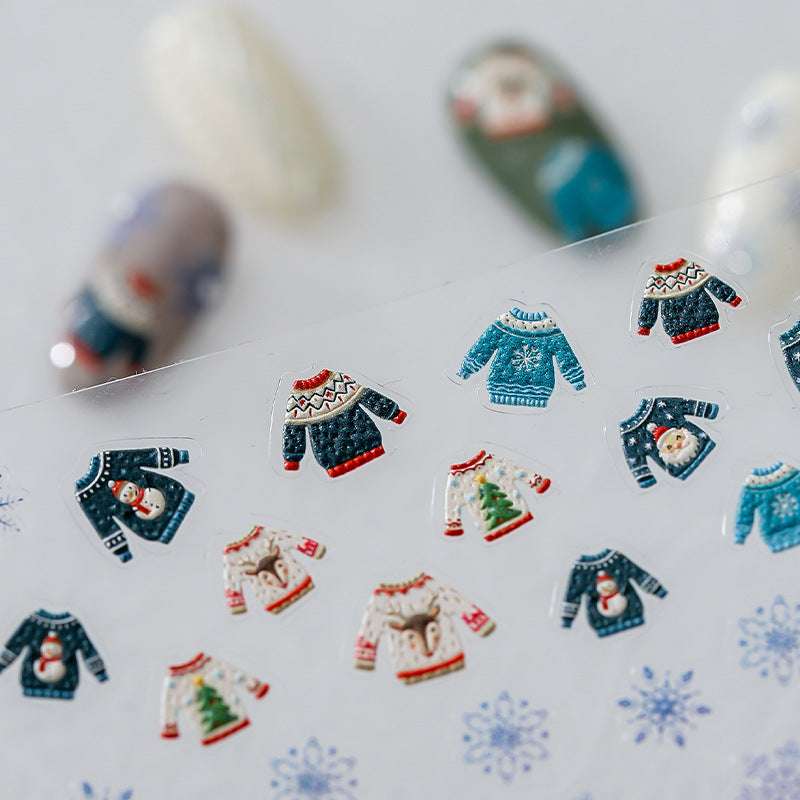 Festive Winter Nail Stickers, Snowflakes Nail Art Decals, Christmas Decorative Nail Art (400) - TensorNailArt