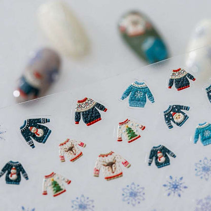 Festive Winter Nail Stickers, Snowflakes Nail Art Decals, Christmas Decorative Nail Art (400) - TensorNailArt