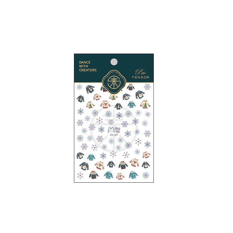 Festive Winter Nail Stickers, Snowflakes Nail Art Decals, Christmas Decorative Nail Art (400) - TensorNailArt