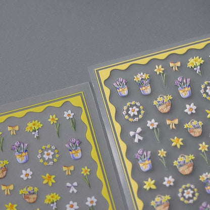 Floral nail stickers
