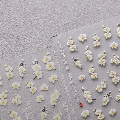 Floral nail stickers